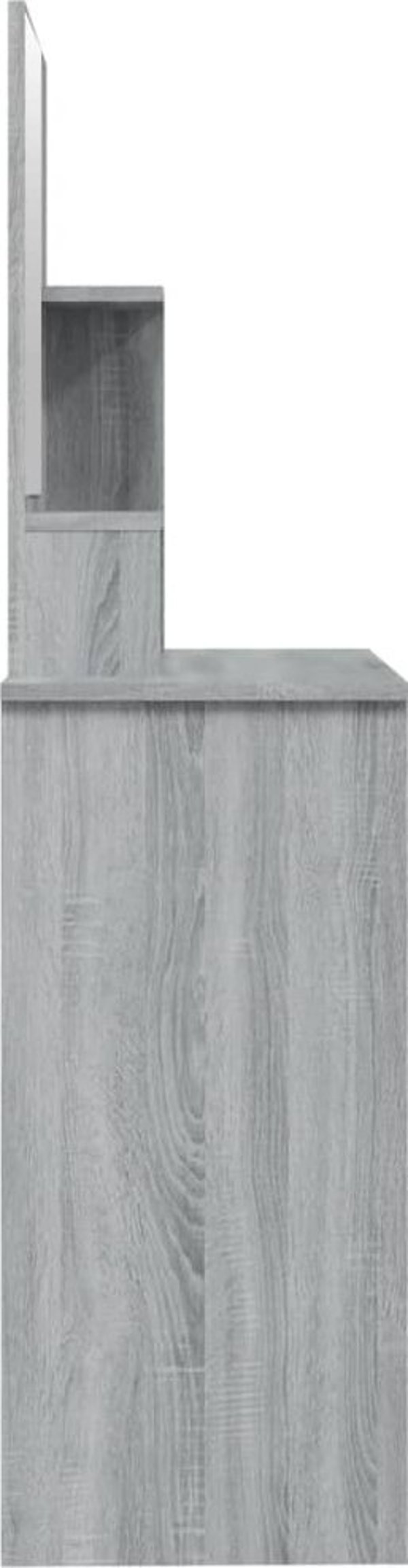 vidaXL Toaletka z lustrem szary dab sonoma 86,5x35x136 cm