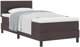 vidaXL Κρεβάτι Box Spring με Στρώμα, Σκούρο Καφέ Ύφασμα, 90x200 εκ.