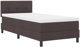 vidaXL Κρεβάτι Box Spring με Στρώμα, Σκούρο Καφέ Ύφασμα, 90x200 εκ.