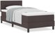 vidaXL Κρεβάτι Box Spring με Στρώμα, Σκούρο Καφέ Ύφασμα, 90x200 εκ.