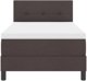 vidaXL Κρεβάτι Box Spring με Στρώμα, Σκούρο Καφέ Ύφασμα, 90x200 εκ.