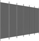 vidaXL vidaXL Parawan 6-panelowy, antracytowy, 300x200 cm, tkanina