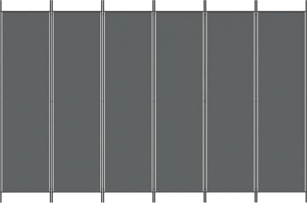 vidaXL vidaXL Parawan 6-panelowy, antracytowy, 300x200 cm, tkanina