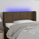 vidaXL Κεφαλάρι Κρεβατιού με LED, Σκούρο Καφέ, 93x16x78/88 cm, Υφασμάτινο