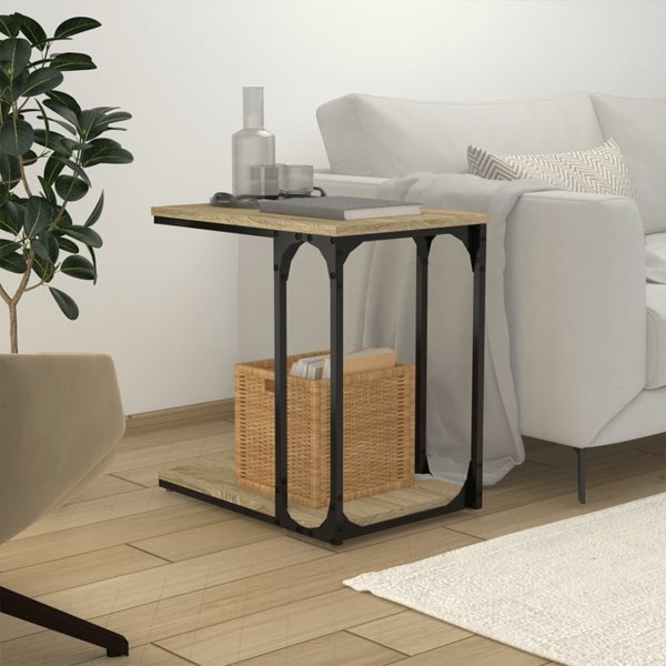 vidaXL Πλαϊνό Τραπέζι, Sonoma Δρυς, 50x35x52 εκ., Υλικό Ξύλινης Προέλευσης