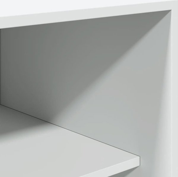 vidaXL Ντουλάπα Λευκή, 100x50x200 εκ., Ξυλοπολυμερές Υλικό