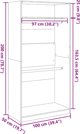 vidaXL Ντουλάπα Λευκή, 100x50x200 εκ., Ξυλοπολυμερές Υλικό