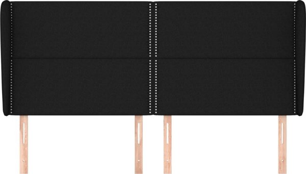 vidaXL Μαξιλάρι κεφαλιού uszak μαύρο 183 x 23 x 118/128 εκ. ύφασμα