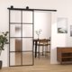 vidaXL Συρόμενη πόρτα με εξαρτήματα 90x205 cm, γυαλί ESG και αλουμίνιο