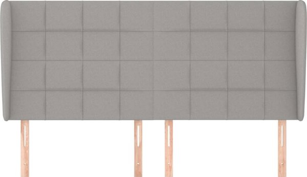 vidaXL Προσκέφαλο uszak ανοιχτό γκρι 183x23x118/128 cm υφασμάτινο