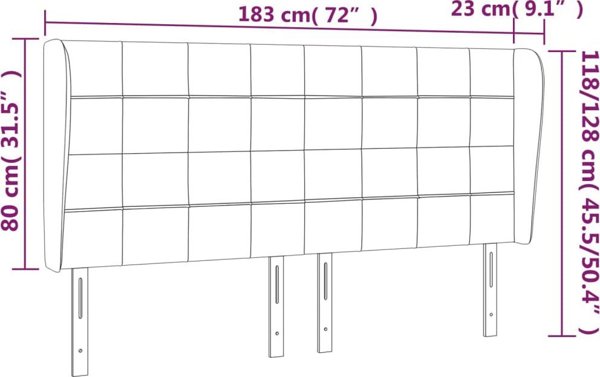vidaXL Προσκέφαλο uszak ανοιχτό γκρι 183x23x118/128 cm υφασμάτινο