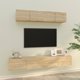 vidaXL Σετ 4 ντουλάπια TV, δρυς σονόμα, σύνθετο ξύλο