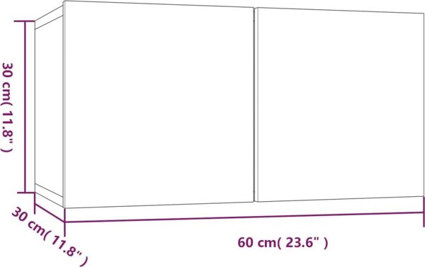 vidaXL Σετ 4 ντουλάπια TV, δρυς σονόμα, σύνθετο ξύλο