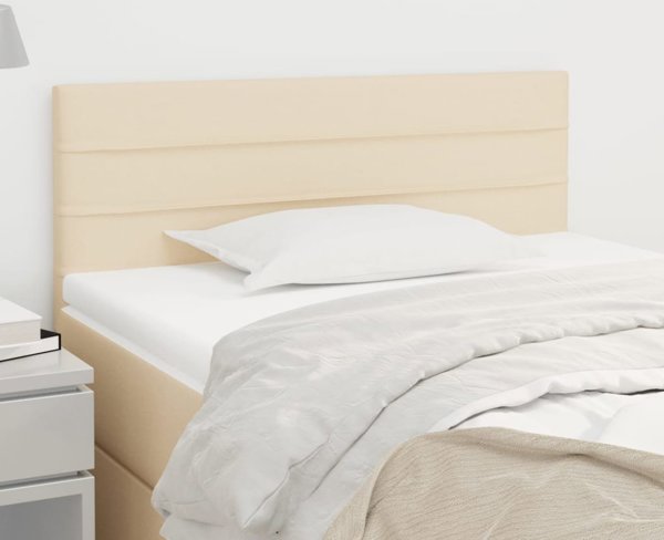 vidaXL Ζαγλωτης κρεβατιου, κρεμ, 90x5x78/88 εκ, υφασμα