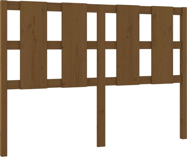 vidaXL Κεφαλάρι κρεβατιού, καφέ μέλισσα, 125,5x4x100 εκ., πεύκο