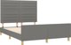 vidaXL Κρεβατοκάμαρα Πλαίσιο Κρεβατιού με Κεφαλάρι, Σκούρο Γκρι, 140x200 εκ, Υφασμάτινη Επένδυση