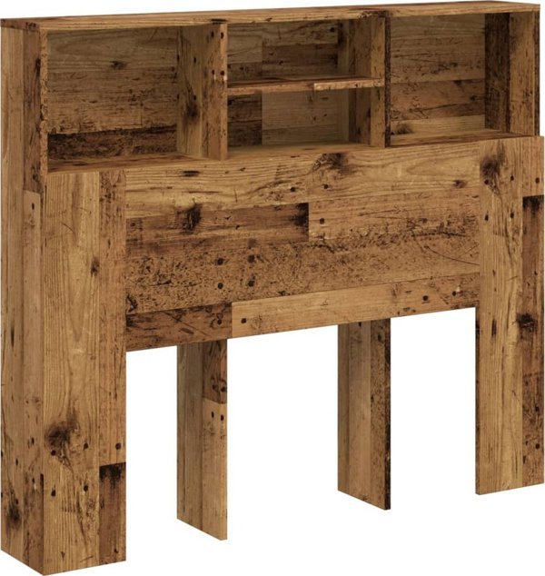 vidaXL Zaglowek z polkami ze starego drewna 120x19x103,5 cm