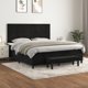 vidaXL Κρεβάτι Continental με στρώμα, μαύρο βελούδο 180x200 cm