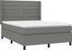 vidaXL Κρεβάτι κοντινεντάλ 140x200 cm υφασμάτινο σκούρο γκρι