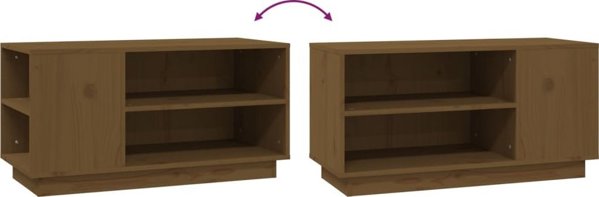 vidaXL Ντουλάπι για TV, μέλι καφέ, 80x35x40,5 εκ., μασίφ ξύλο πεύκου