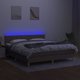 vidaXL Κρεβάτι κοντινένταλ με στρώμα, μπεζ (taupe), 180x200 εκ, υφασμάτινο