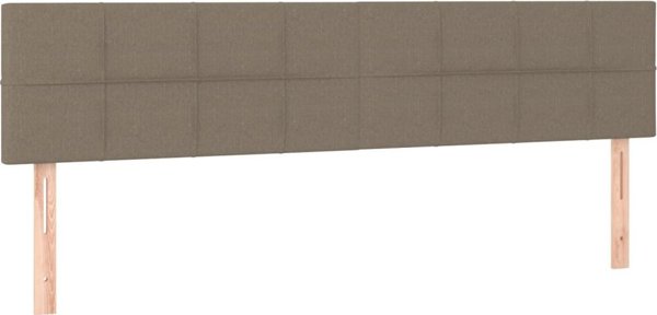 vidaXL Κρεβάτι κοντινένταλ με στρώμα, μπεζ (taupe), 180x200 εκ, υφασμάτινο