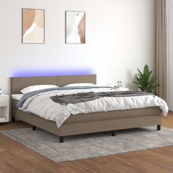 vidaXL Kotinental kotzena me strwma taupe, 180 x 200 cm, yfasma