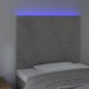 vidaXL Zaglowek do lozka z LED, jasnoszary, 90x5x118/128 cm, aksamit