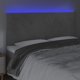 vidaXL Κεφαλάρι Κρεβατιού με LED, Ανοιχτό Γκρι Αφρός 160x5x118/128 εκ.