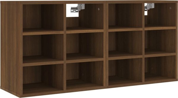 vidaXL Ντουλάπια για παπούτσια, 2 τεμ., καφέ δρυς, 52,5x30x50 cm