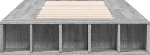 vidaXL Κάframe κρεβατιού, γκρι δρυς Sonoma, 100x200 εκ., υλικό μοριοσανίδας