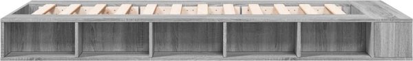 vidaXL Κάframe κρεβατιού, γκρι δρυς Sonoma, 100x200 εκ., υλικό μοριοσανίδας