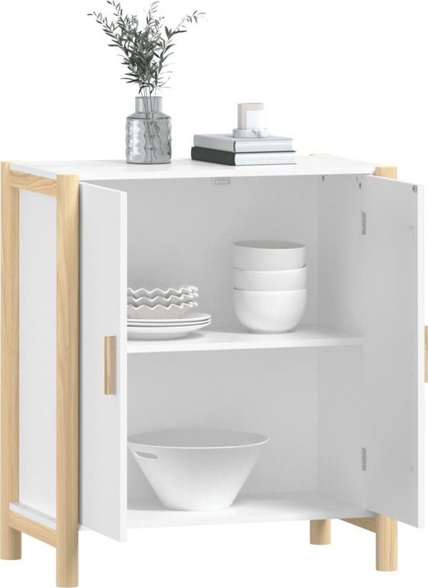 vidaXL Ντουλάπι, λευκό, 62x38x70 εκ., σύνθετο ξύλο