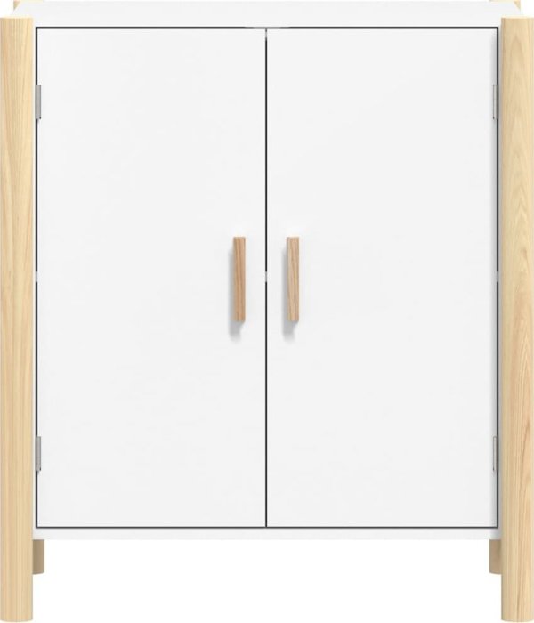 vidaXL Ντουλάπι, λευκό, 62x38x70 εκ., σύνθετο ξύλο