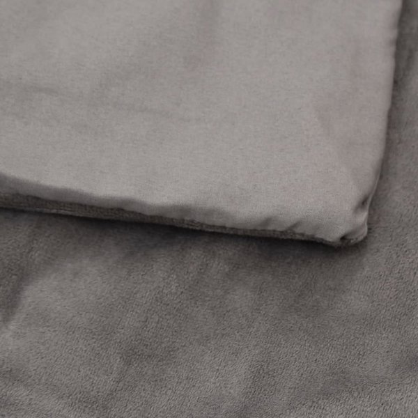vidaXL Βαριά κουβέρτα με θήκη, γκρι, 150x200 cm, 11 kg, ύφασμα