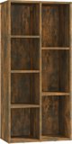 vidaXL Ράφι βιβλιοθηκών, καπνισμένο δρυς, 50x25x106 cm