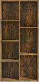 vidaXL Ράφι βιβλιοθηκών, καπνισμένο δρυς, 50x25x106 cm