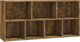 vidaXL Ράφι βιβλιοθηκών, καπνισμένο δρυς, 50x25x106 cm