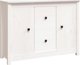 vidaXL Komoda, biala, 100x35x74 cm, lite drewno sosnowe