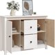 vidaXL Komoda, biala, 100x35x74 cm, lite drewno sosnowe