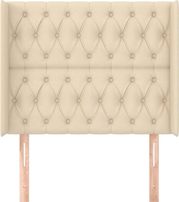 vidaXL Κεφαλάρι uszak, κρεμ, 93x16x118/128 cm, ύφασμα