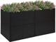 vidaXL Donica ogrodowa, czarna, 157x80x80 cm, rattan PE