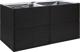 vidaXL Donica ogrodowa, czarna, 157x80x80 cm, rattan PE