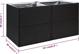 vidaXL Donica ogrodowa, czarna, 157x80x80 cm, rattan PE