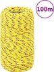 vidaXL Ναυτική γραμμή κίτρινη, 2 mm, 100 m, πολυπροπυλένιο