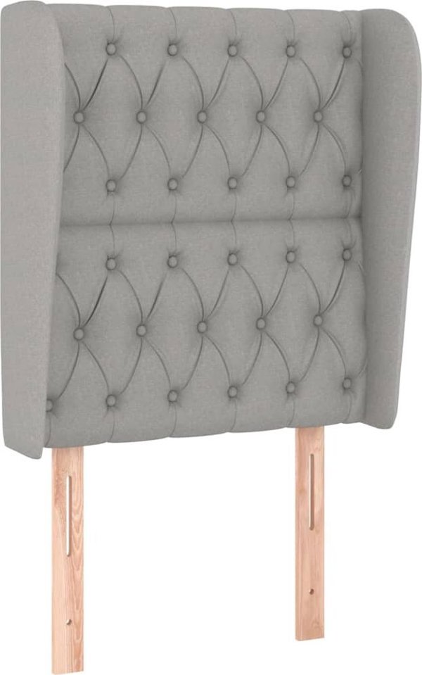 vidaXL Zaglowek uszak, jasnoszary, 83x23x118/128 cm, tkanina
