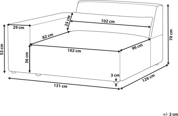 vidaXL Zaglowek uszak 103x16x78/88 cm, τυφέ ύφασμα