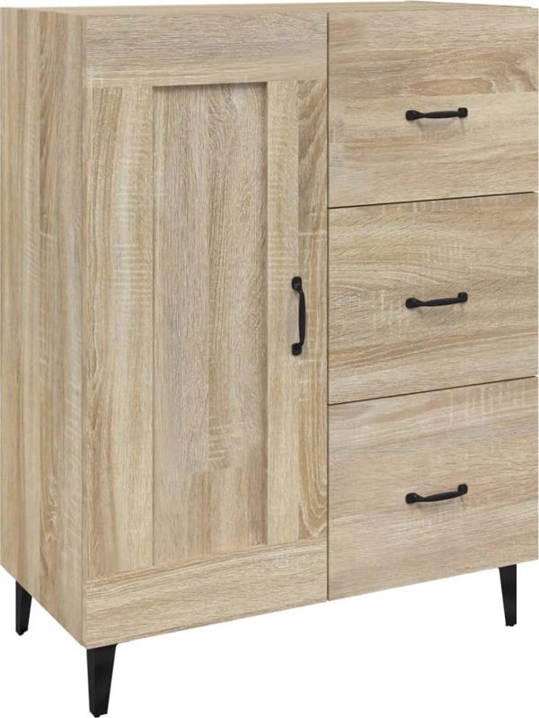 vidaXL Komoda, δρυς Sonoma, 69,5x34x90 cm, υλικό ξύλου