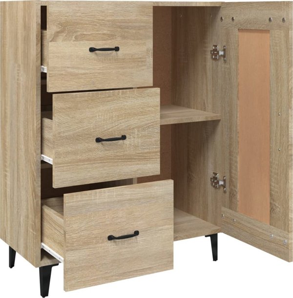 vidaXL Komoda, δρυς Sonoma, 69,5x34x90 cm, υλικό ξύλου