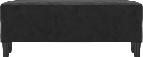 vidaXL Πάγκος, μαύρος, 100x35x41 cm, επενδυμένος με βελούδο